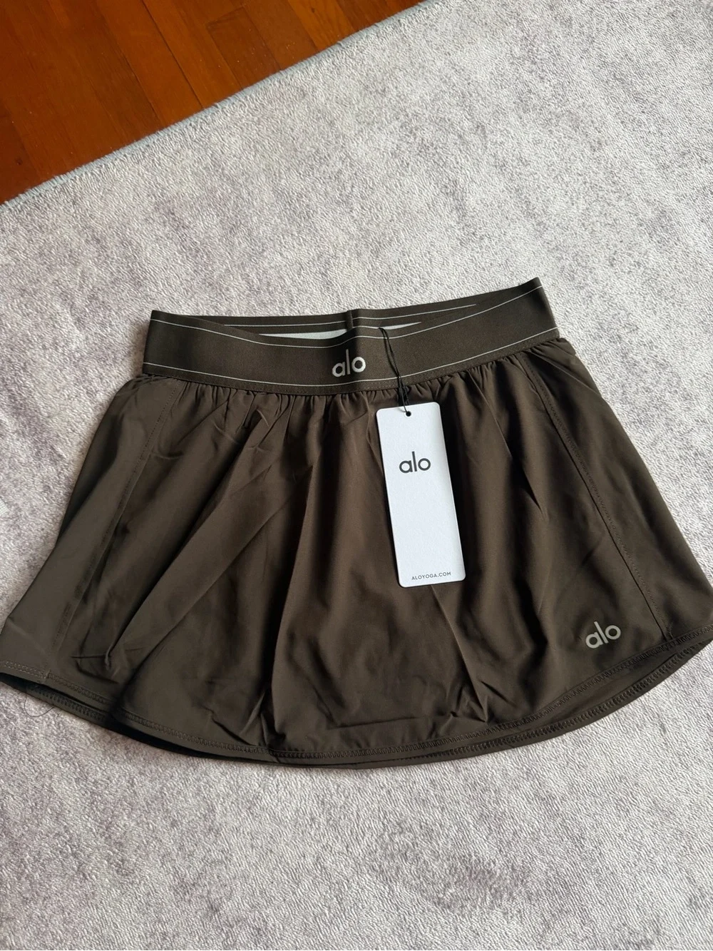 ALO Yoga  espresso Circle Skirt with Elastic Waistband